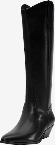 Bottes Pull&Bear en noir : devant