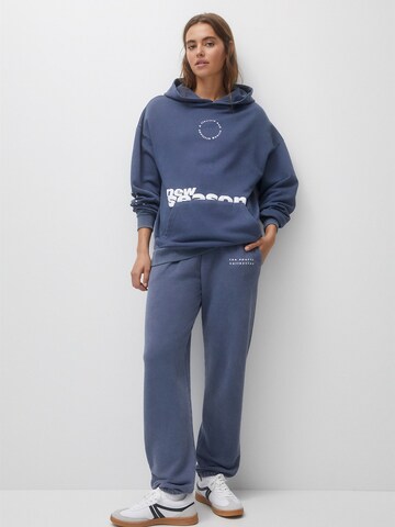 Tapered Pantaloni de la Pull&Bear pe albastru: față