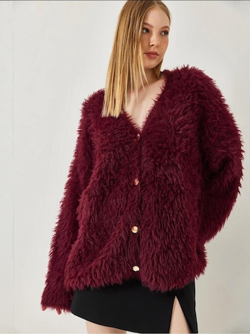 Bianco Lucci Gebreid vest in Rood