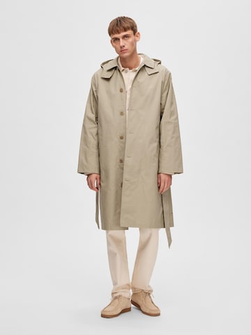 SELECTED HOMME Between-Seasons Coat 'Borg' in Beige