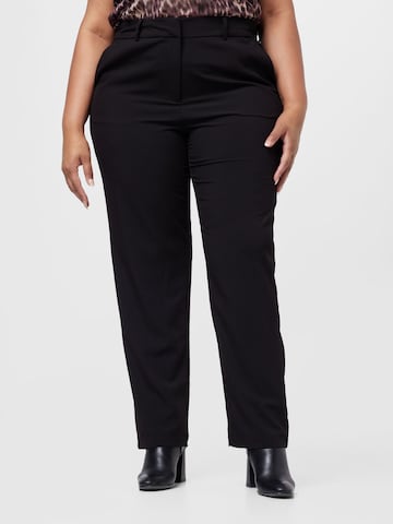 Regular Pantalon 'Zelda' Vero Moda Curve en noir : devant