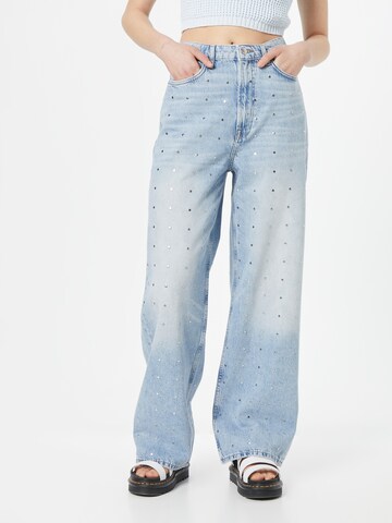 Samsøe Samsøe Wide leg Jeans 'SHELLY' in Blauw: voorkant