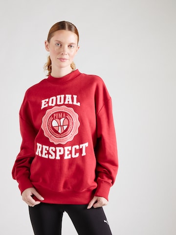 PUMA Sportief sweatshirt 'Game Love' in Rood: voorkant