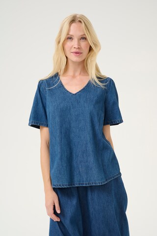 CULTURE Bluse 'Livie' in Blau: Vorderseite