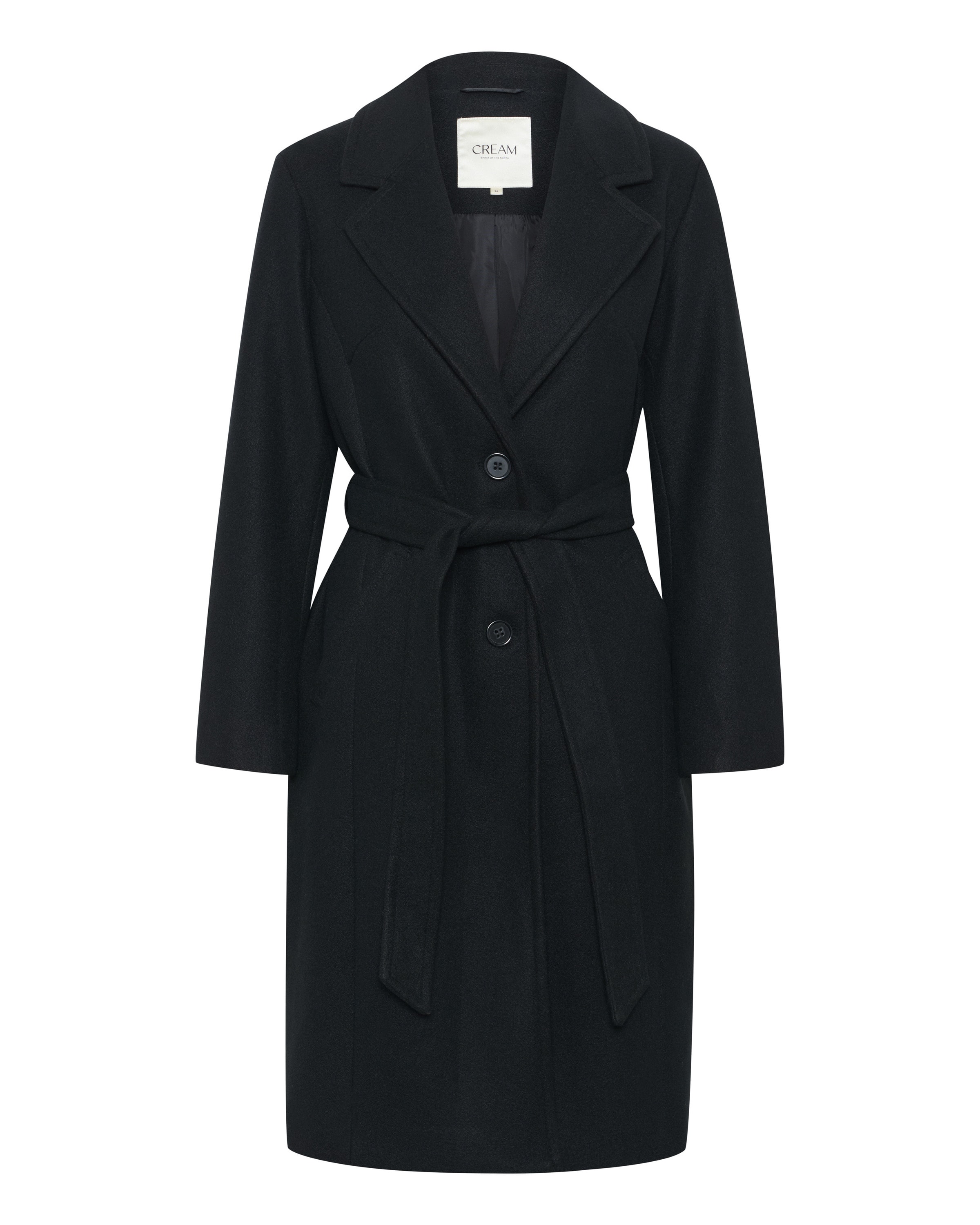 Cream Mantel 'Camelia' in Schwarz: Vorderseite