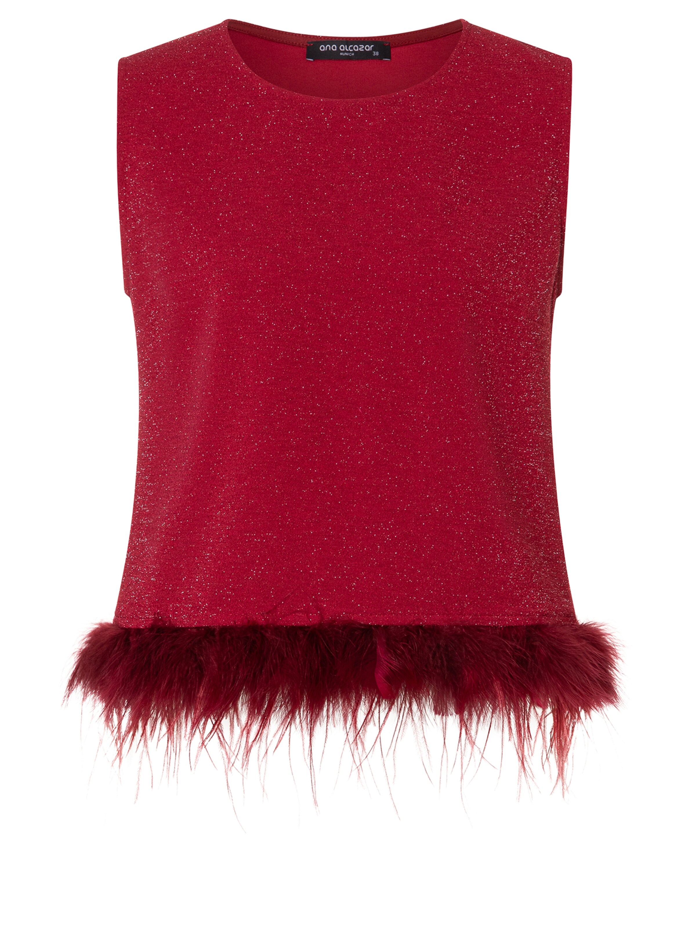 Ana Alcazar Top 'Cilly' in Rood: voorkant