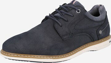 TOM TAILOR Lace-Up Shoes in Blue: front