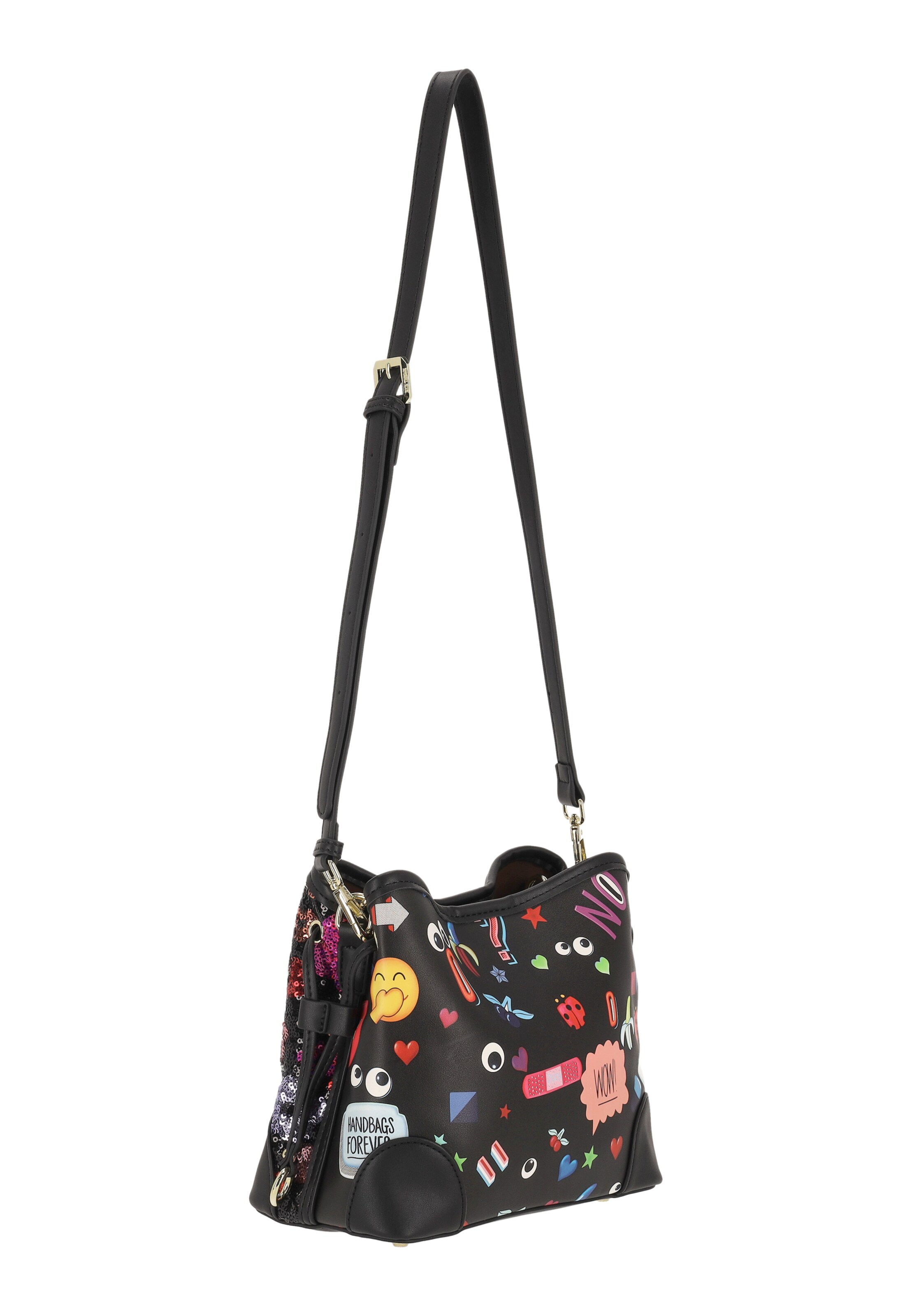 MYMO - Malas de tiracolo 'Pop Eyetheme' em preto