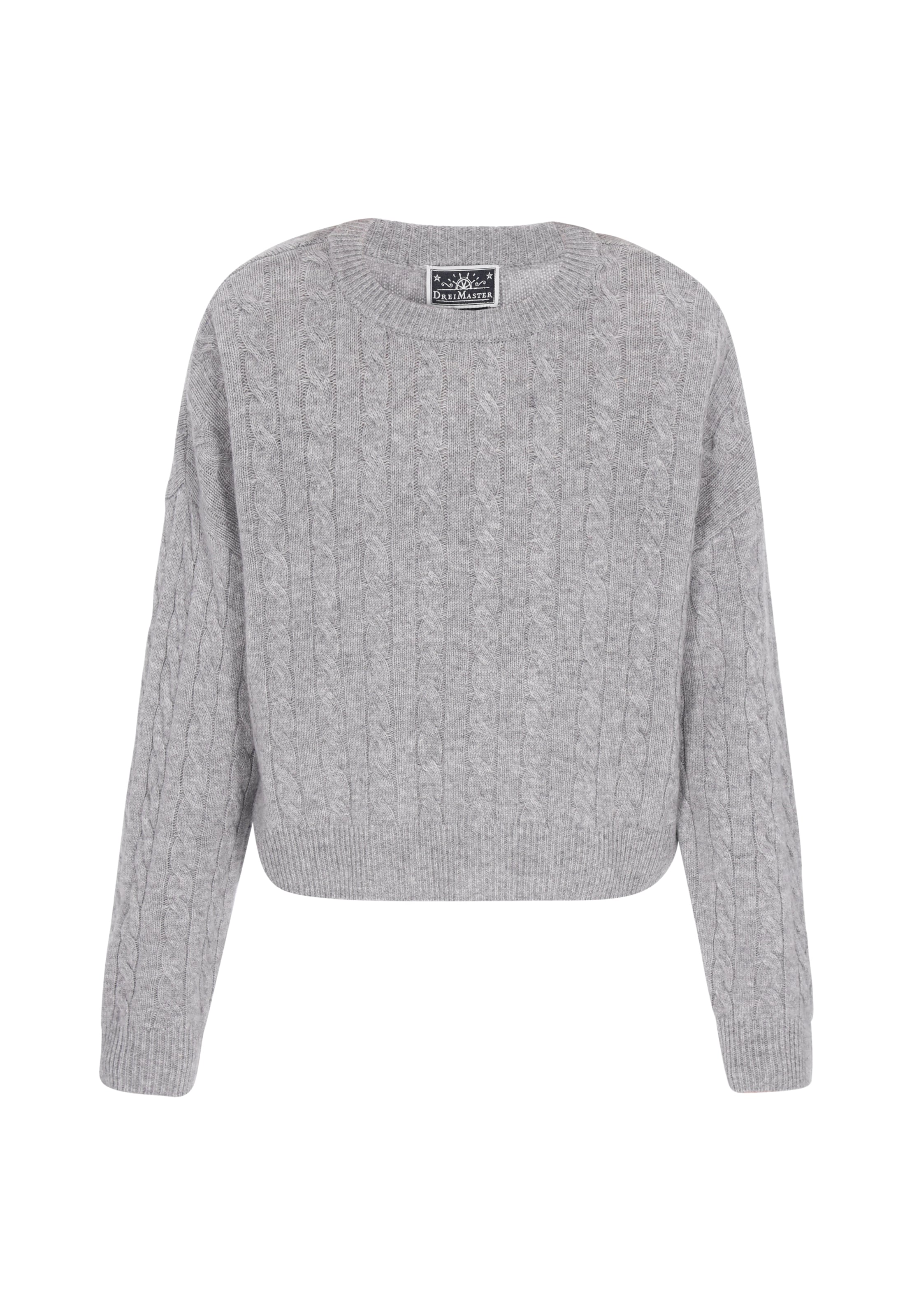 Pulover de la DreiMaster Maritim pe gri: față