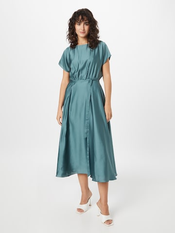 Robe de cocktail SWING en bleu : devant