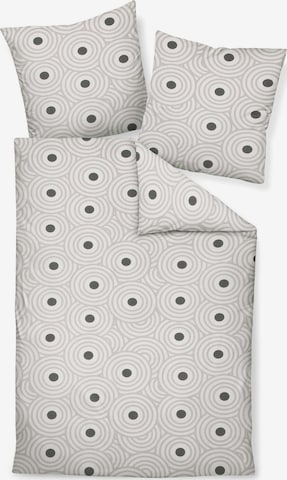 JANINE Duvet Cover in White: front