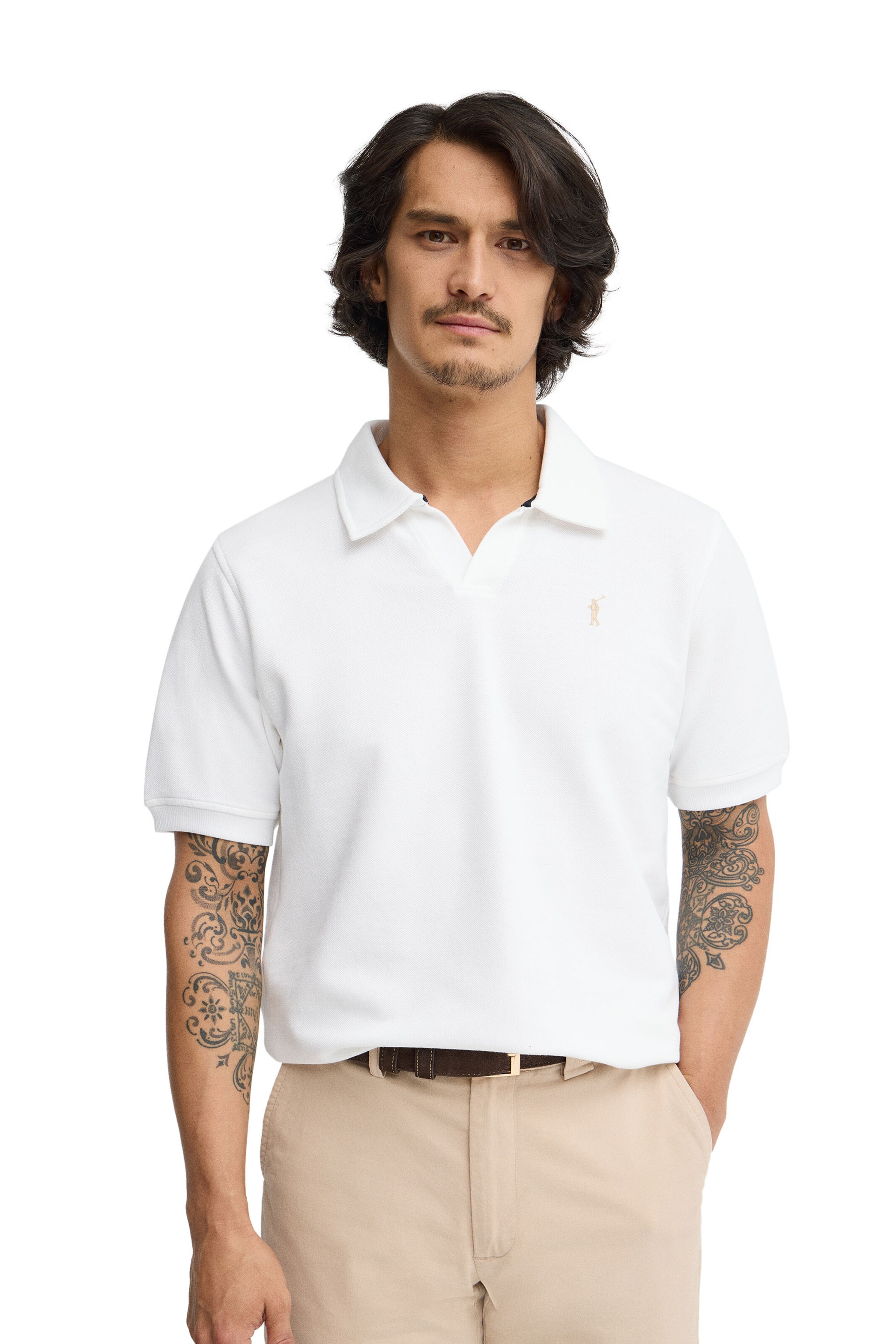 Polo Club Shirt in White: front