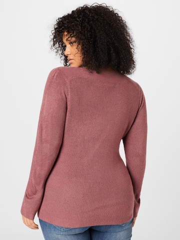 ONLY Carmakoma Sweater in Purple