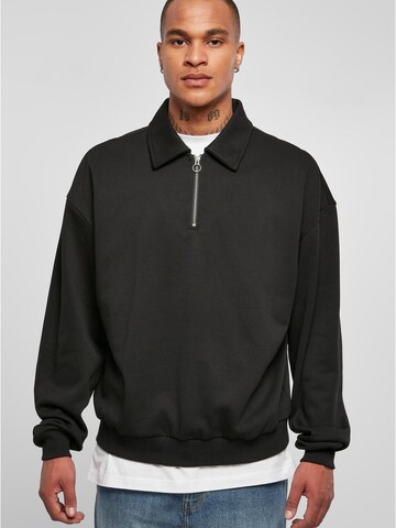 Urban Classics Sweatshirt 'Collar Crew' i sort