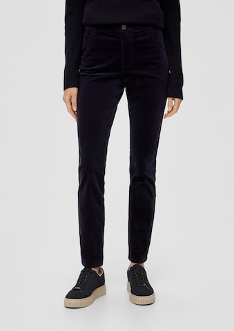 s.Oliver Slimfit Broek in Blauw: voorkant