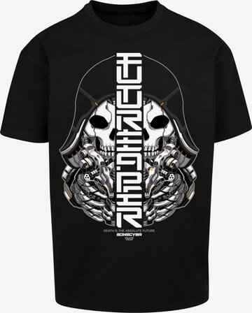 F4NT4STIC Shirt 'Cyber Bone Futureaper CYBERPUNK STYLES' in Black: front