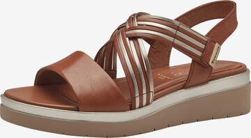 TAMARIS Sandals in Brown: front