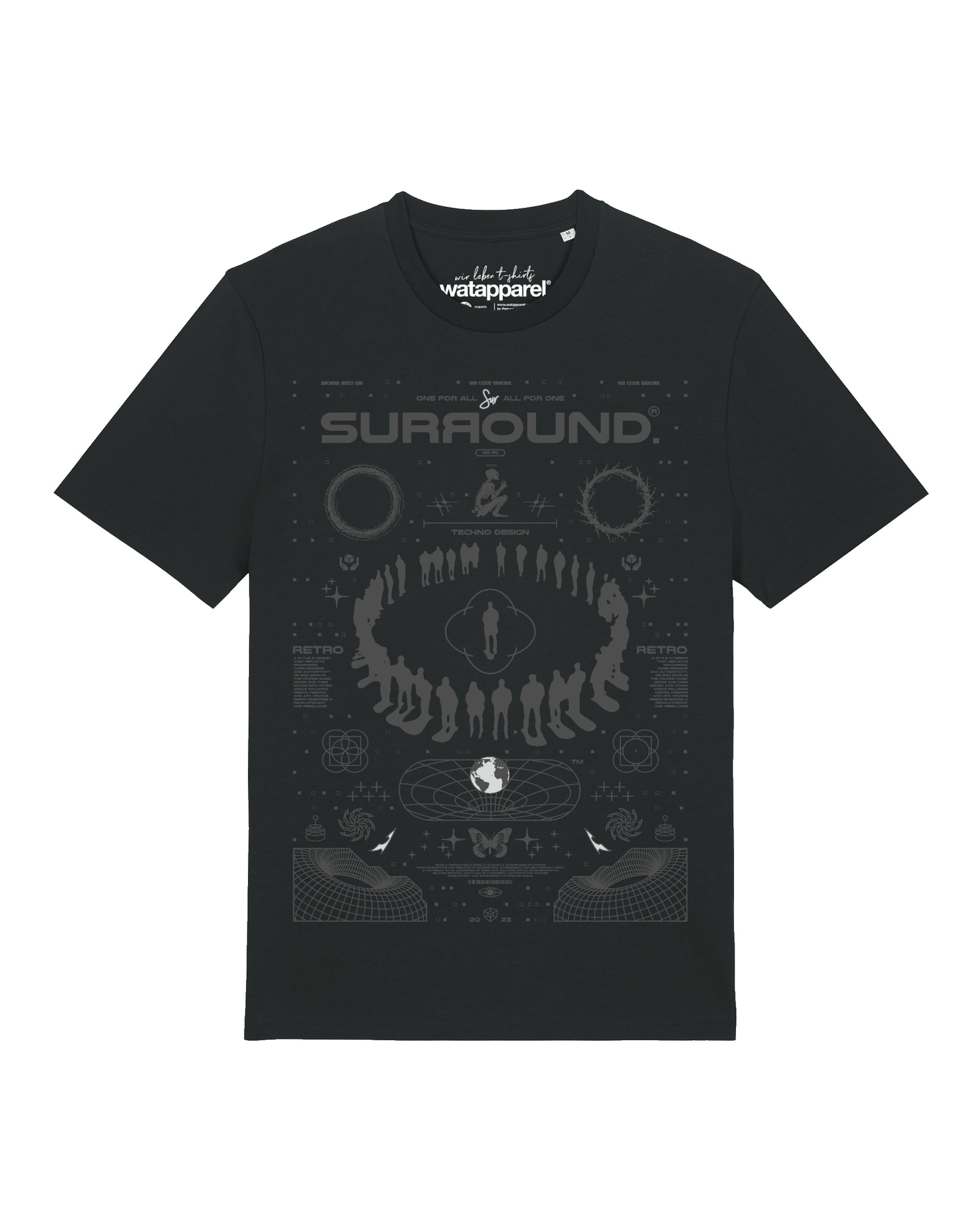 T-Shirt 'Surround' Watapparel en noir : devant