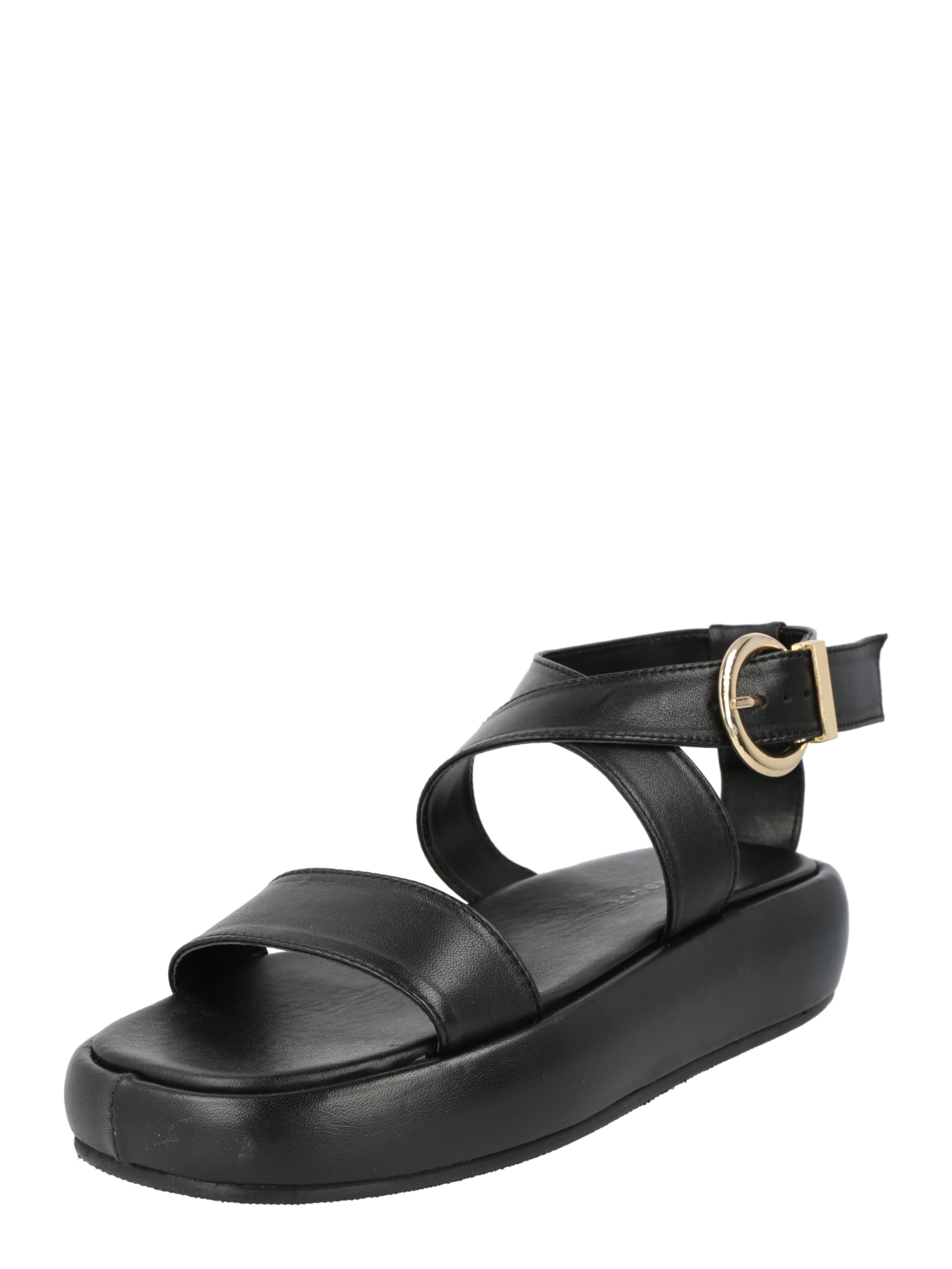 Warehouse Sandali | črna barva: sprednja stran