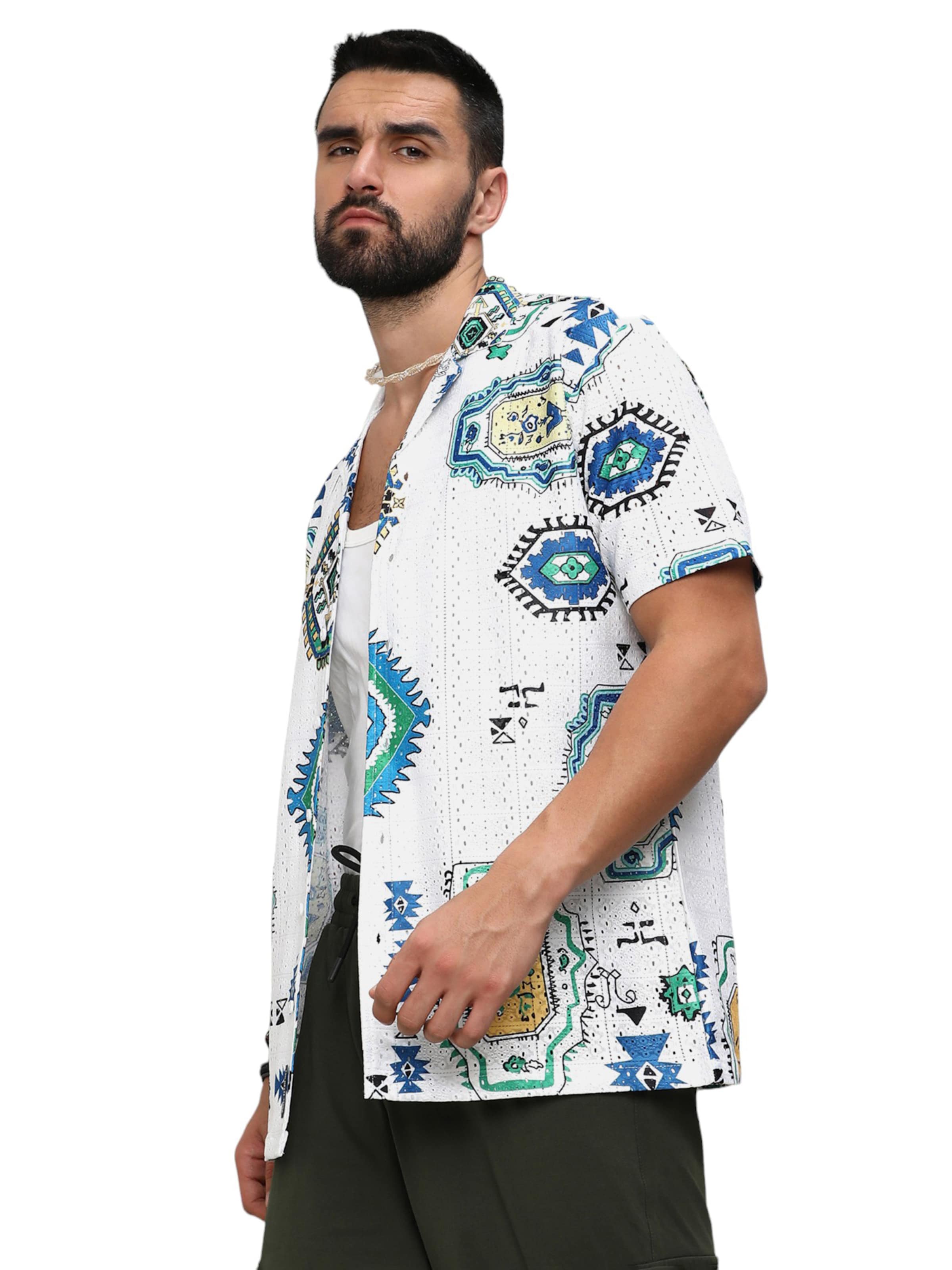 Campus Sutra Rovný strih Košeľa ' Kane ' - Biela