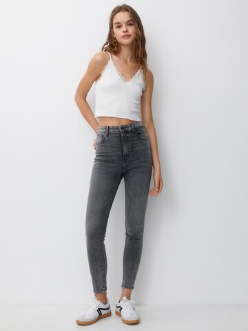 Pull&Bear Skinny Fit Дънки в сиво