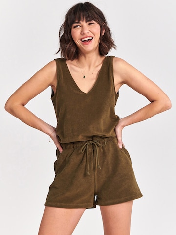 Tuta jumpsuit di Shiwi in verde: frontale