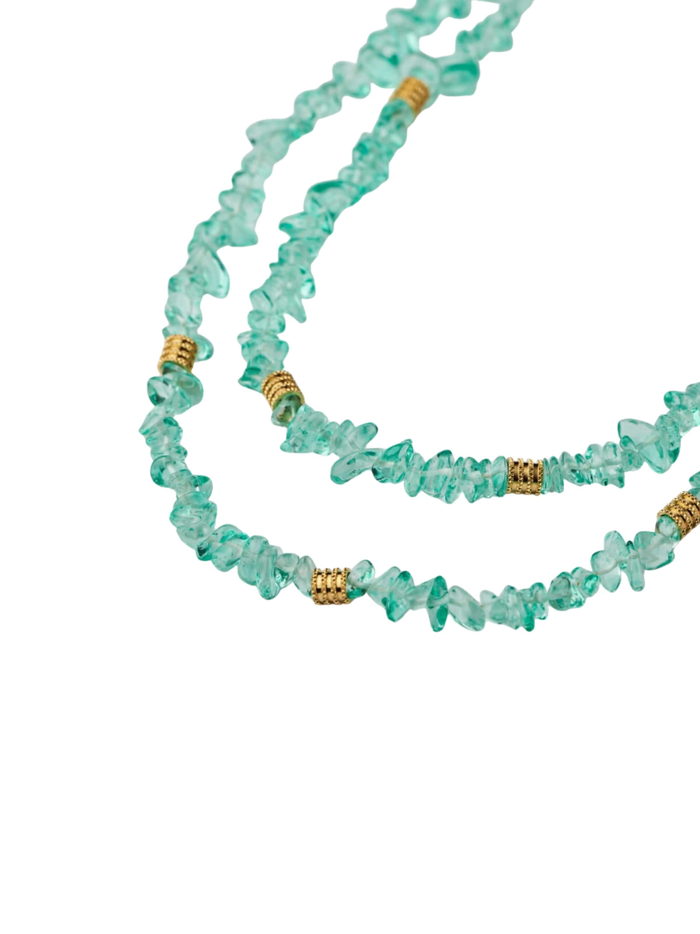 THE GEM STORIES JEWELRY Αλυσίδα 'Ocean Chip Necklace' σε μπλε