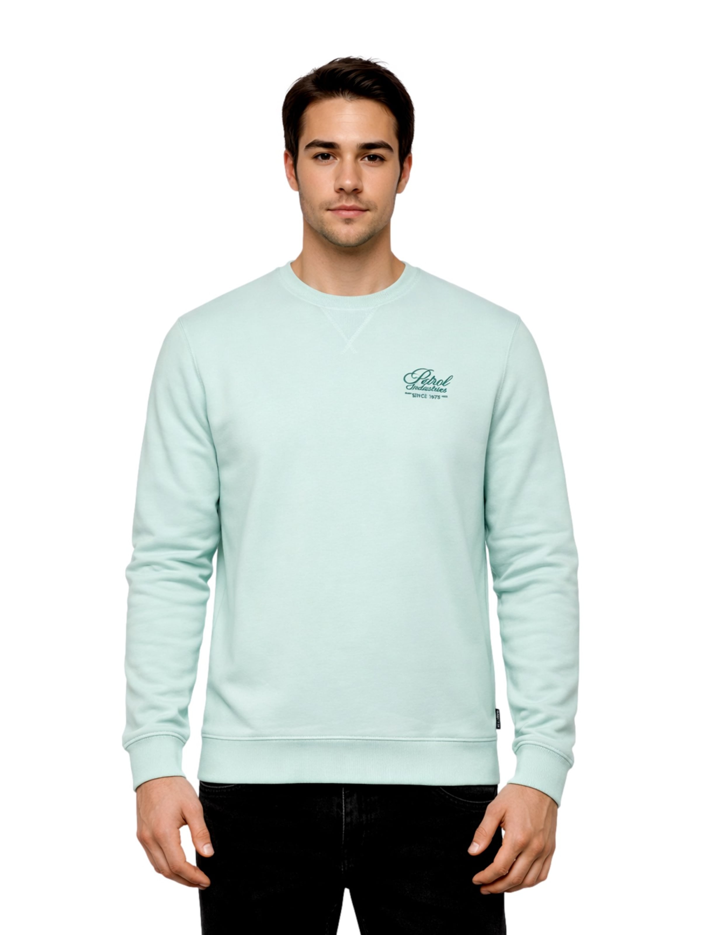 Petrol Industries Sweatshirt in Green: front