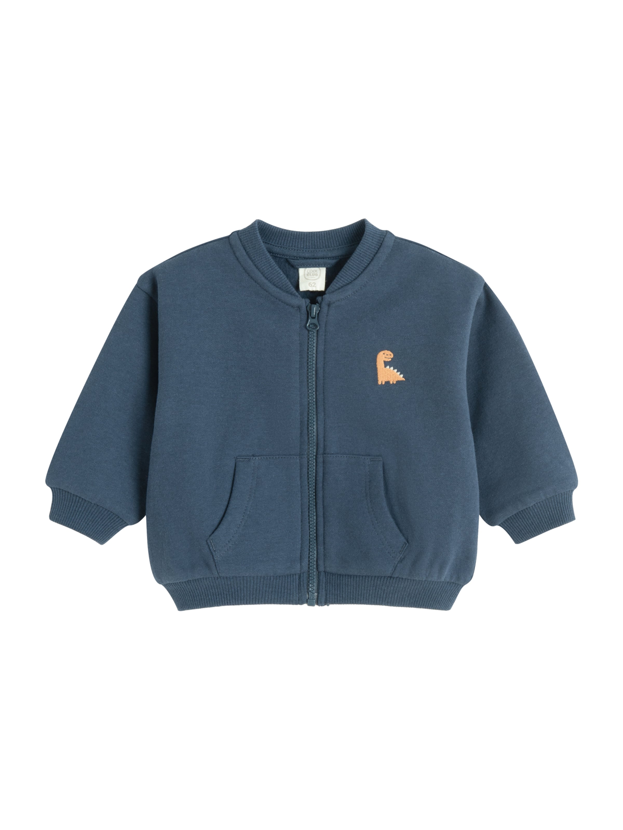 Cool Club Zip-Up Hoodie in Blue: front