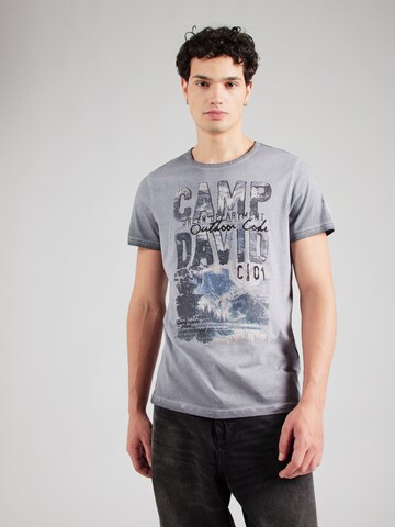 CAMP DAVID Shirt in Grijs: voorkant