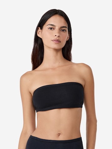 ETAM Bandeau BH 'Coton 360' in Schwarz: Vorderseite