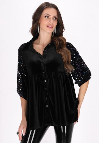 faina - Blusa en negro: frente