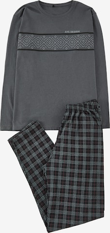 Trendyol Pyžamo dlouhé – šedá: přední strana