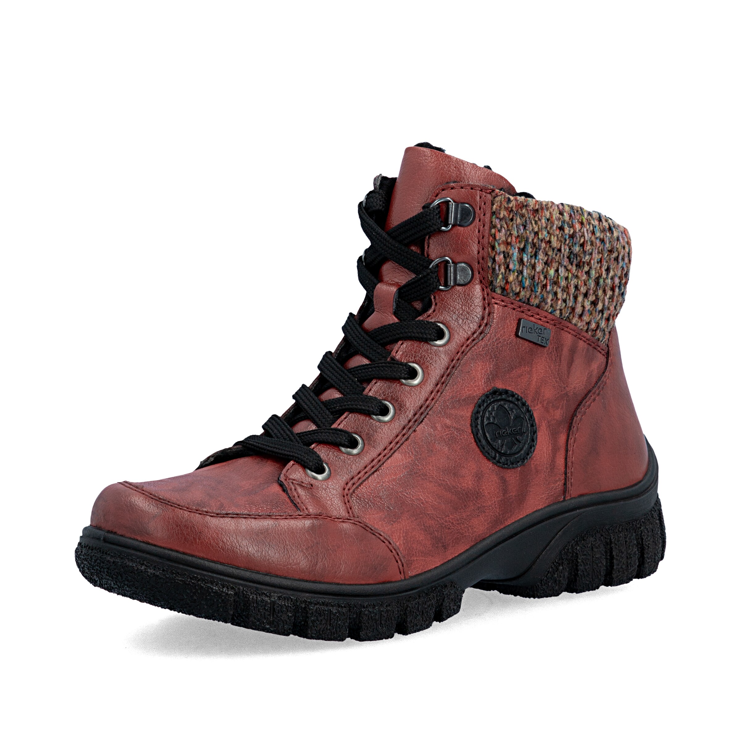 Bottes à lacets ' Z7230 ' Rieker en rouge : devant