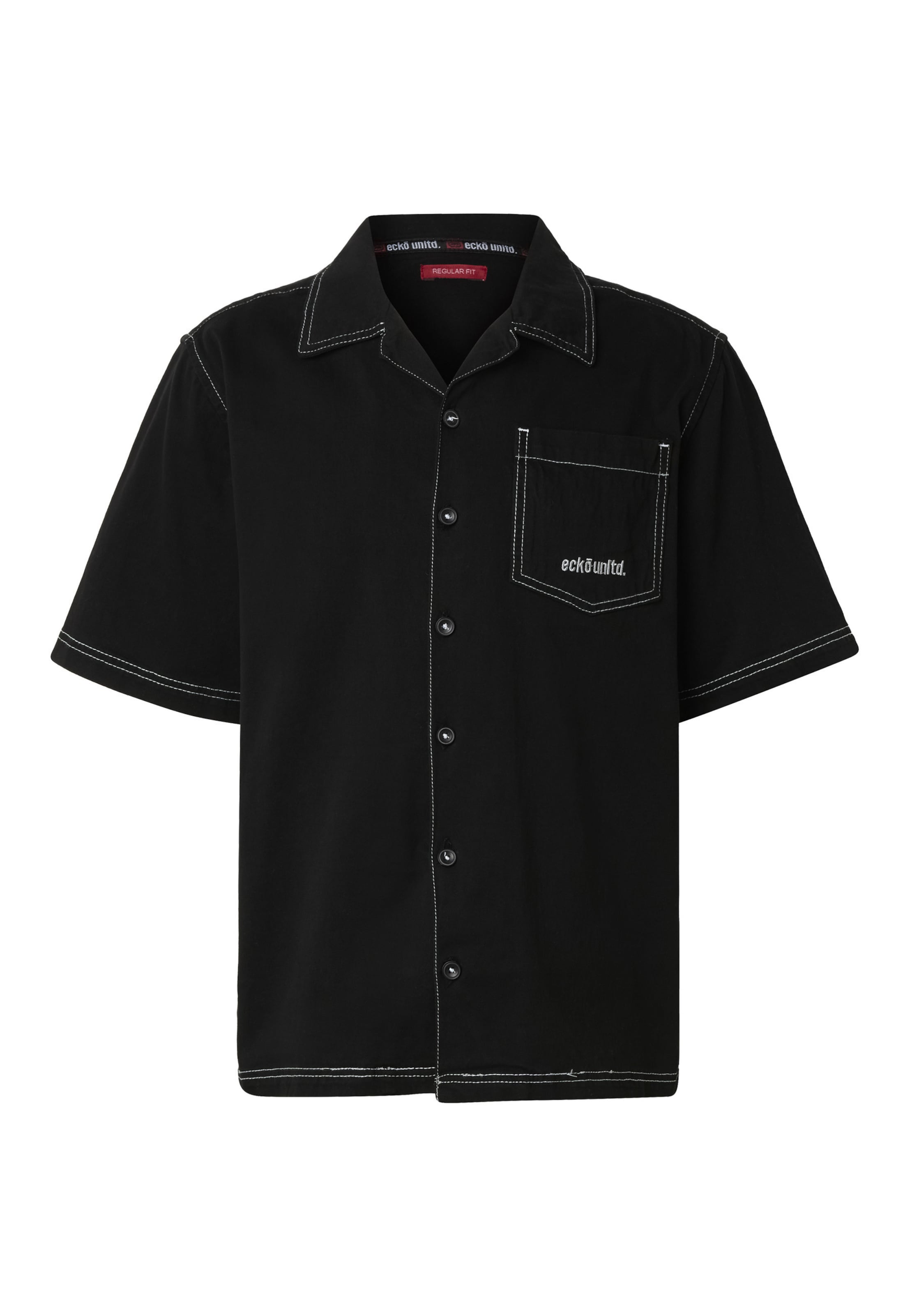 Ecko Unlimited Pohodlné nošení Košile 'Fabio' – černá: přední strana