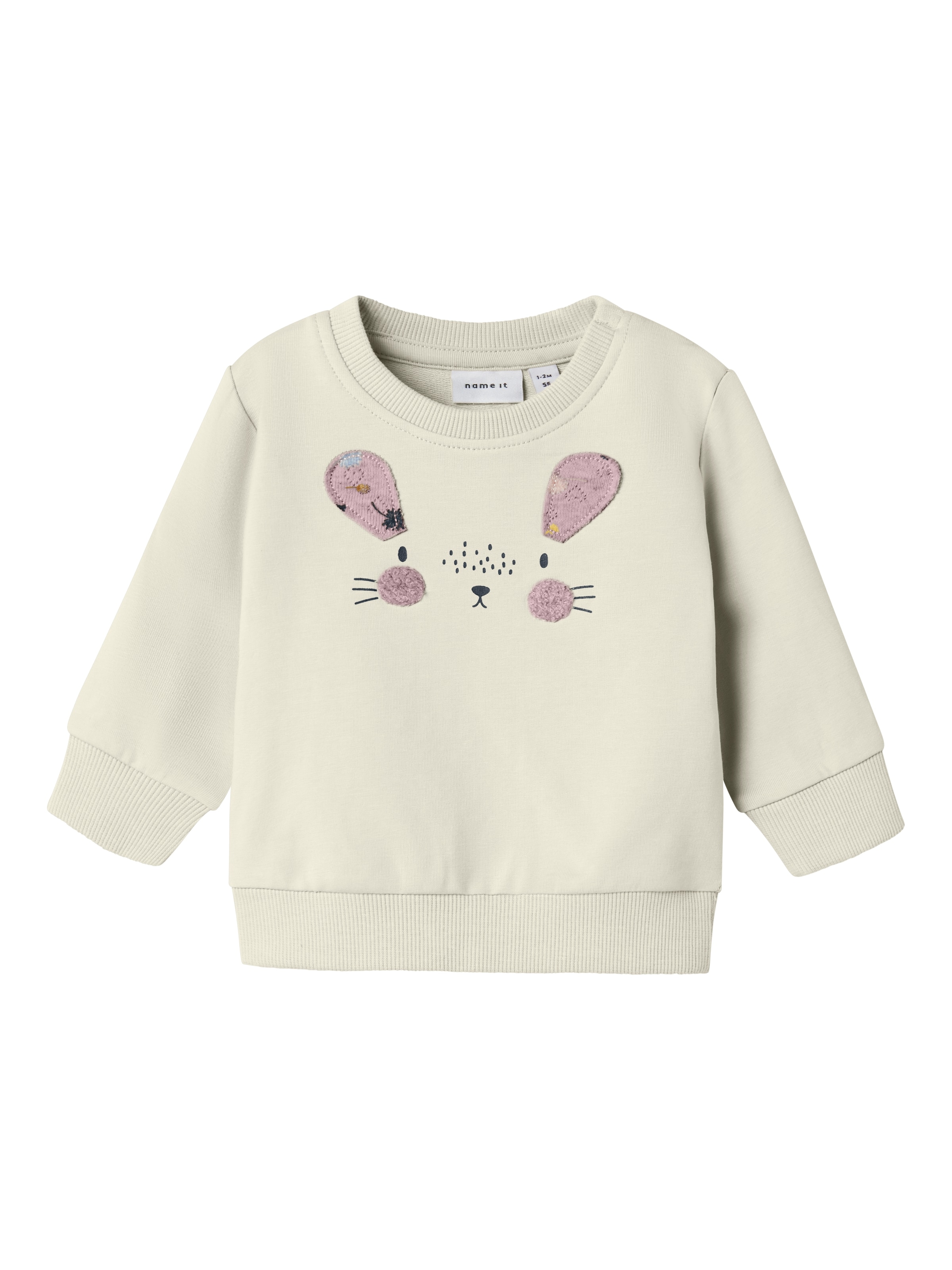 NAME IT Mikina 'NBFKLEO' – béžová: přední strana