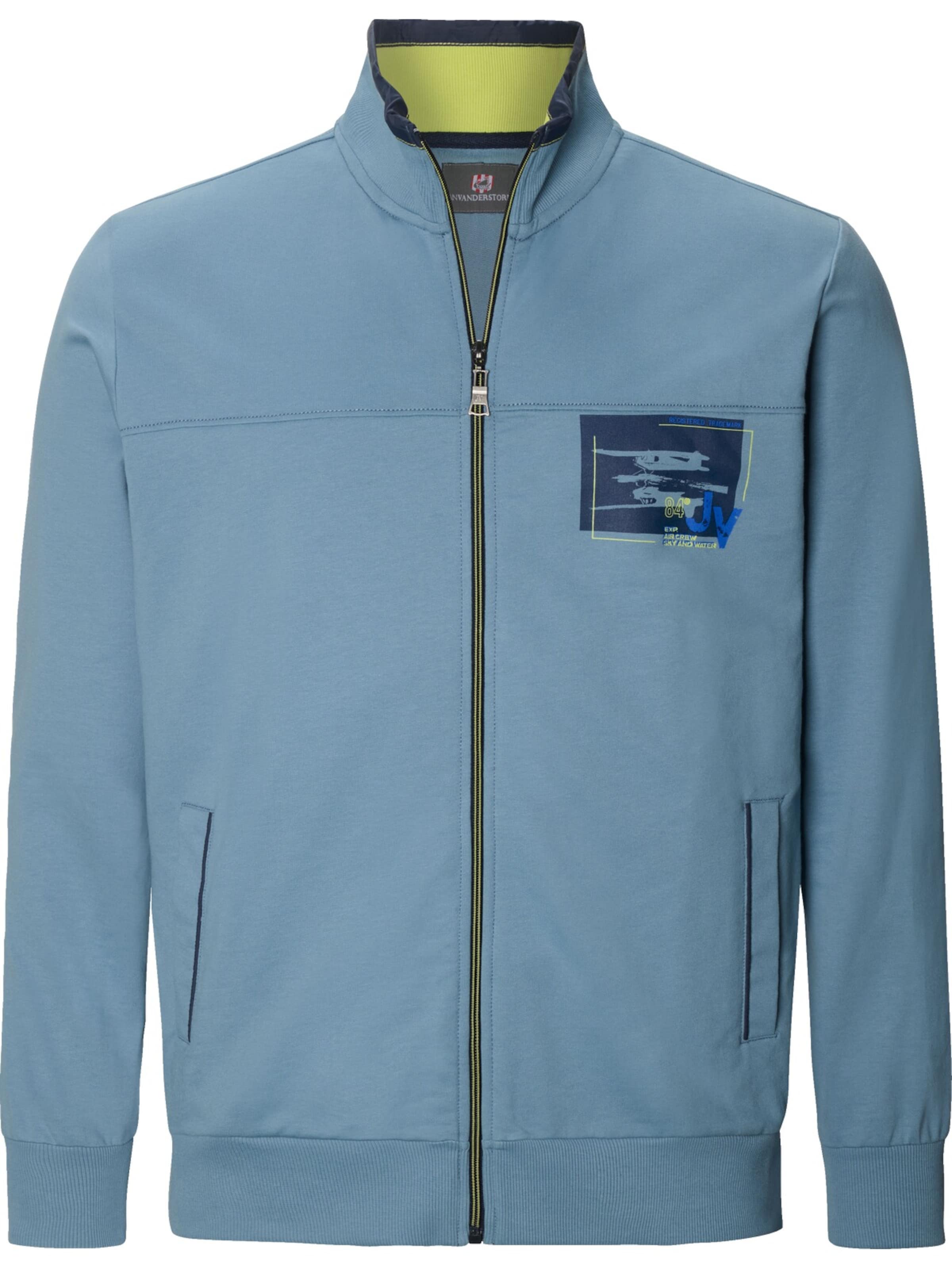 Jan Vanderstorm Sweatjacke 'Ronig' in Blau: Vorderseite