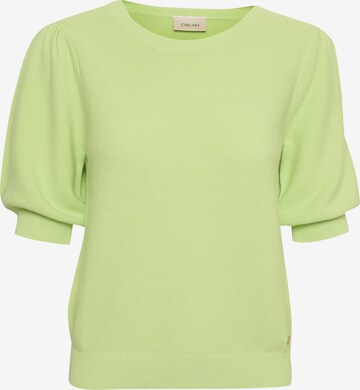 Cream Sweater 'Sillar' in Green: front