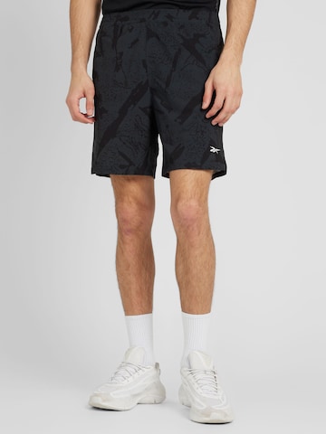 Reebok Normální Sportovní kalhoty – šedá: přední strana