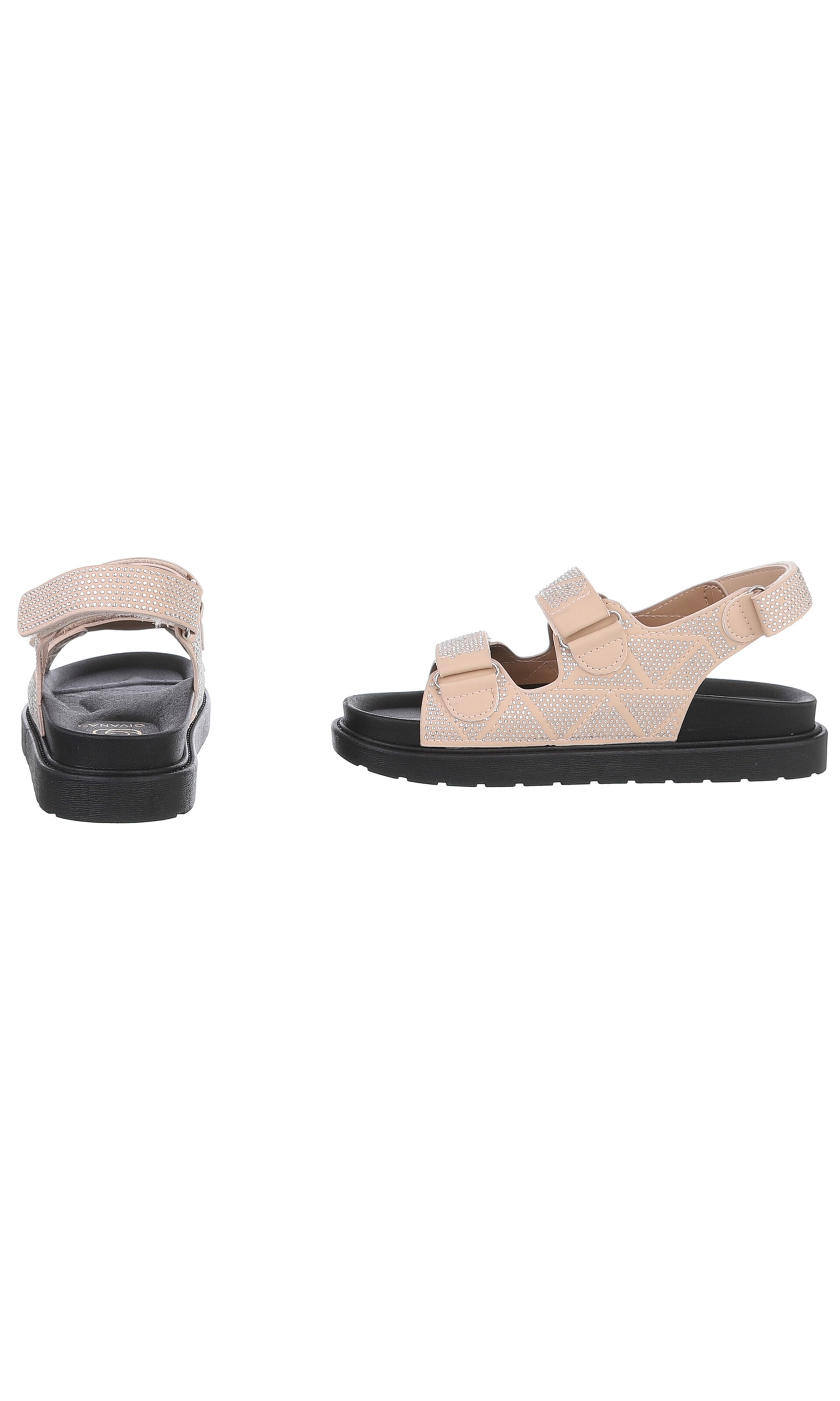 Ital-Design Strap Sandals in Beige