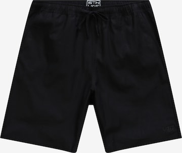 STHUGE Regular Pants in Black: front