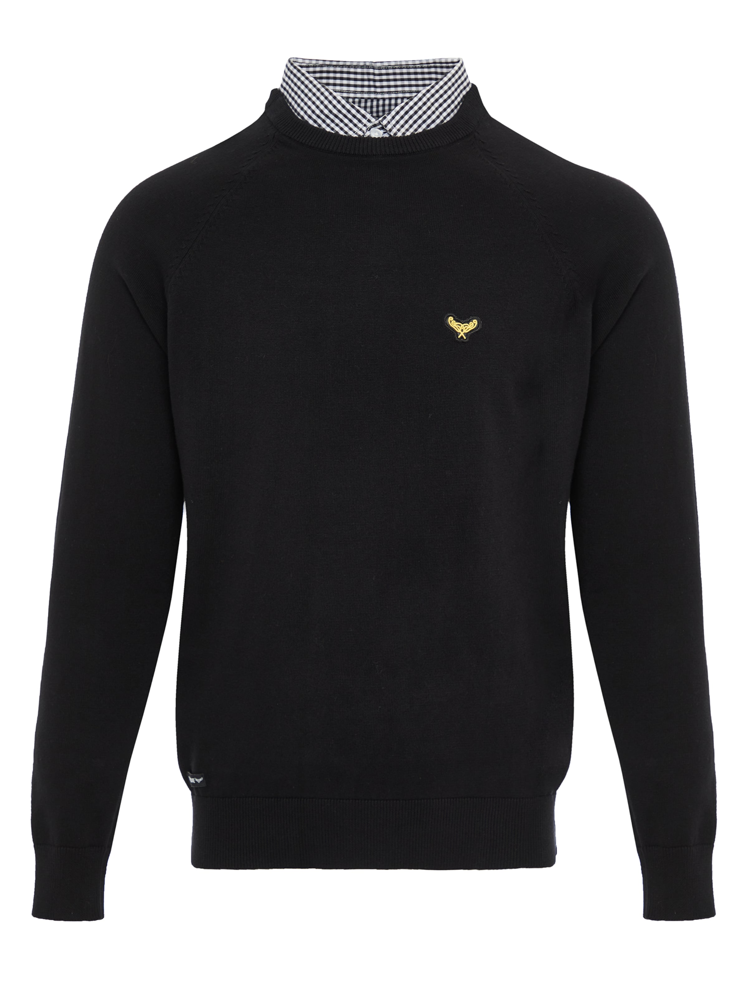 Threadbare Sweater 'Pecan' in Black: front