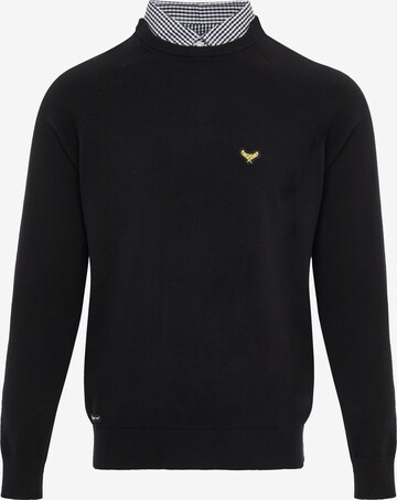 Threadbare Sweater 'Pecan' in Black: front