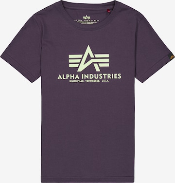 ALPHA INDUSTRIES Тениска в лилав: отпред