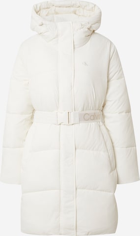 Calvin Klein Jeans Зимно палто в бяло: отпред