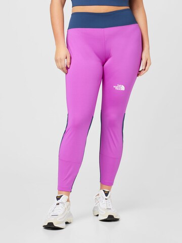 Skinny Pantalon de sport THE NORTH FACE en violet : devant