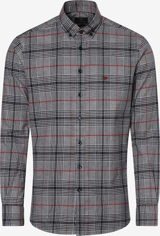 FYNCH-HATTON Button Up Shirt in Grey: front