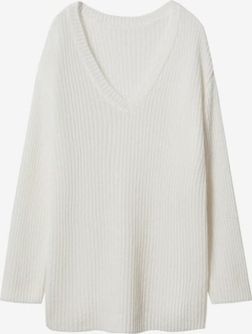 MANGO Sweater ' Lips' in White: front