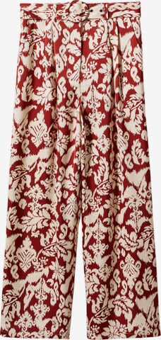 MANGO Regular Pleat-Front Pants 'Nurio' in Red: front