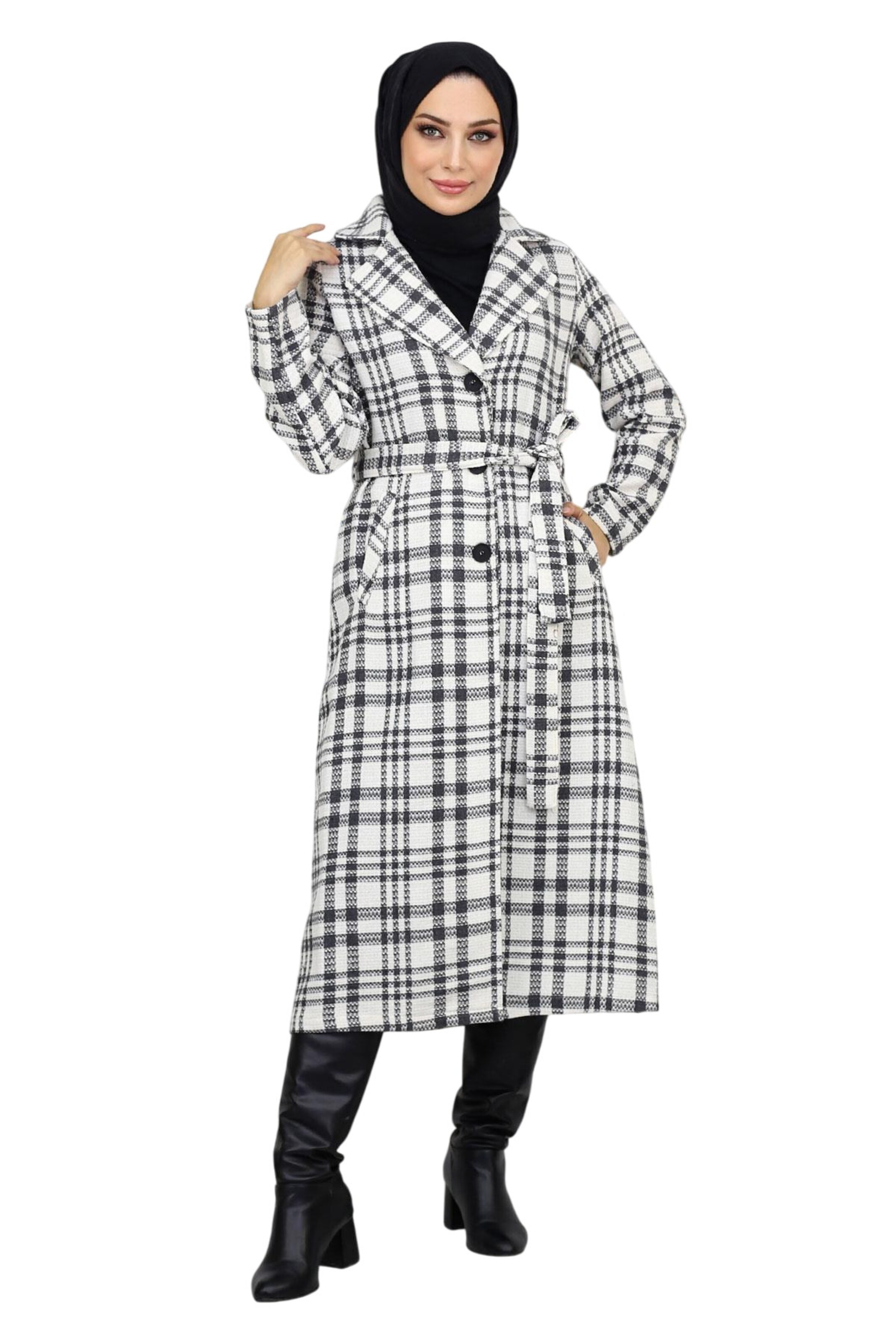 MODAMIHRAM Between-seasons coat in White: front